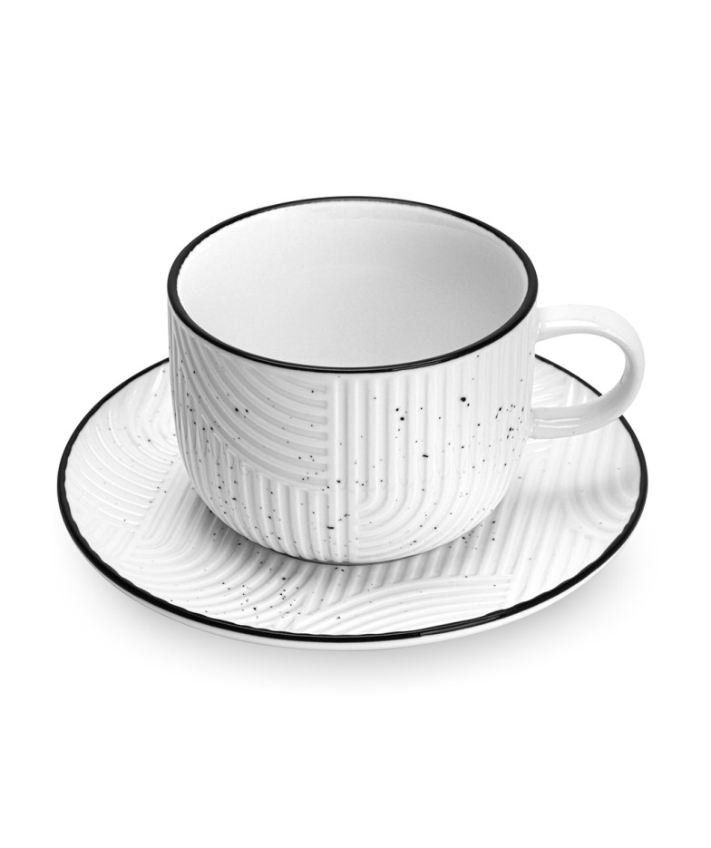 Чашка ART DECO 250 мл с блюдцем (фарфор)
