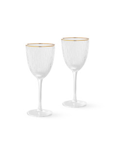 Set of white wine glasses,...