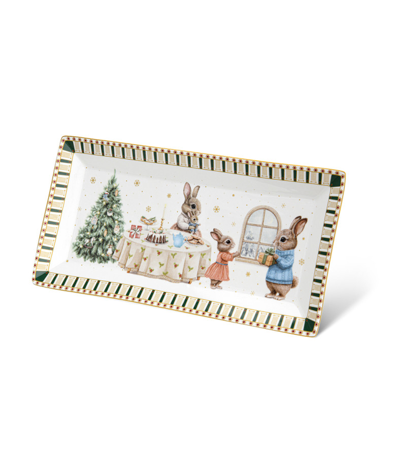 Rectangular plate MIRACLE 30.5x15 cm (new bone china), art. 16010
