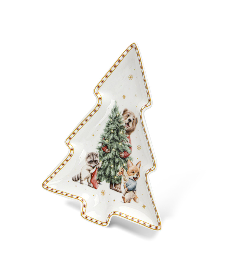 Christmas tree shape plate MIRACLE 21.5 cm (new bone china), art. 16019
