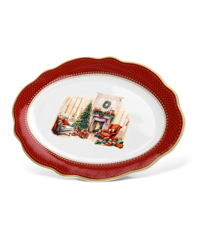 Ovāls šķīvis Christmas Eve 35x25 cm (porcelāns)