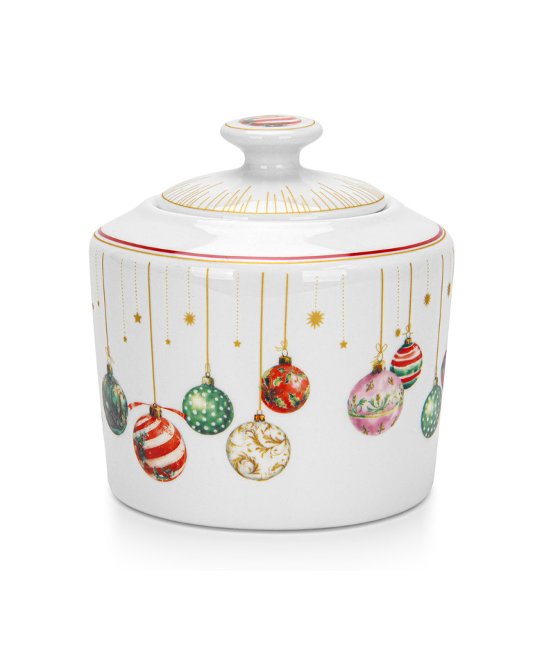 Sugar pot CHRISTMAS BALLS  320 ml (new bone china)