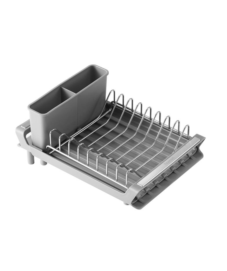 Dish drying rack 20x46.5 cm (stainless steel, plastic)