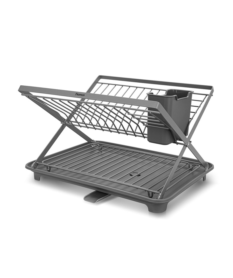 Dish drying rack 42x31x24.4 cm (stainless steel, plastic)