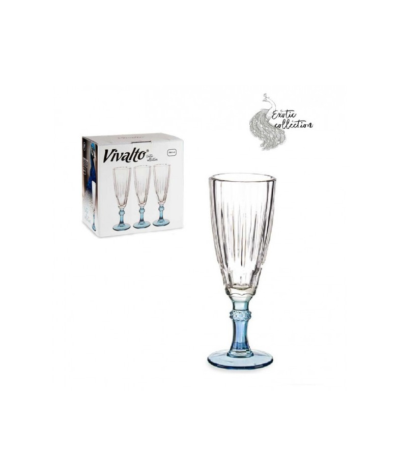 Taurės šampanui 170ml 6vnt 78069 BLUE