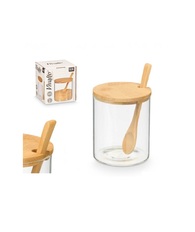 Cukrinė stikl. 500ml s/š med. dangteliu Vivalto