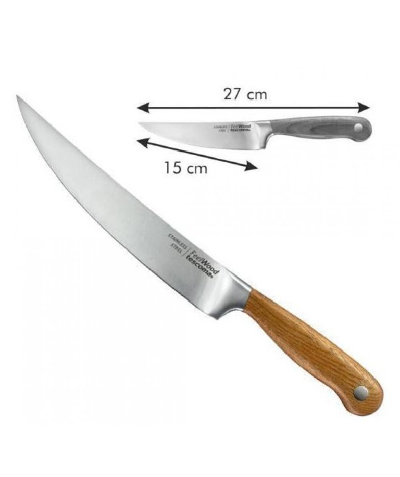 FEELWOOD UNIVERSĀLS KNIFE  20CM, NER.TĒR/WOOD  , Tescoma