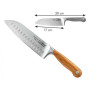 FEELWOOD SANTOKU KNIFE  17CM, NER.TĒR./WOOD  , Tescoma
