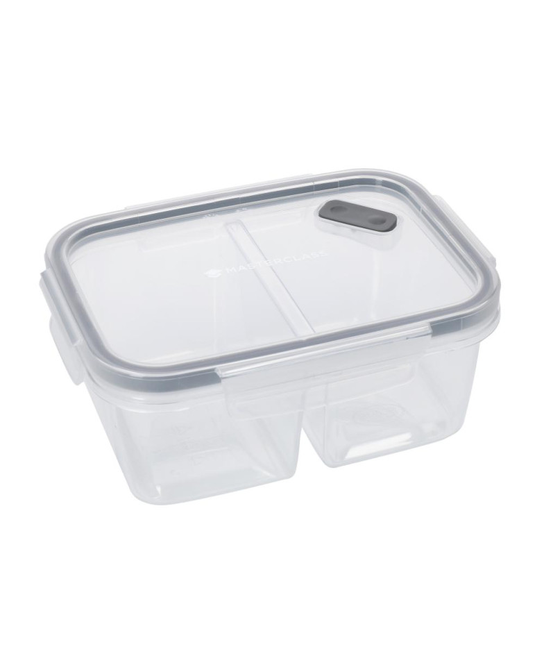 MASTERCLASS ECO SNAP PĀRTIKAS KASTĪTE AR DALĪTĀJIEM 800ML, 17.5X13X7.5CM, TRITAN KOPOLIESTERS, Masterclass
