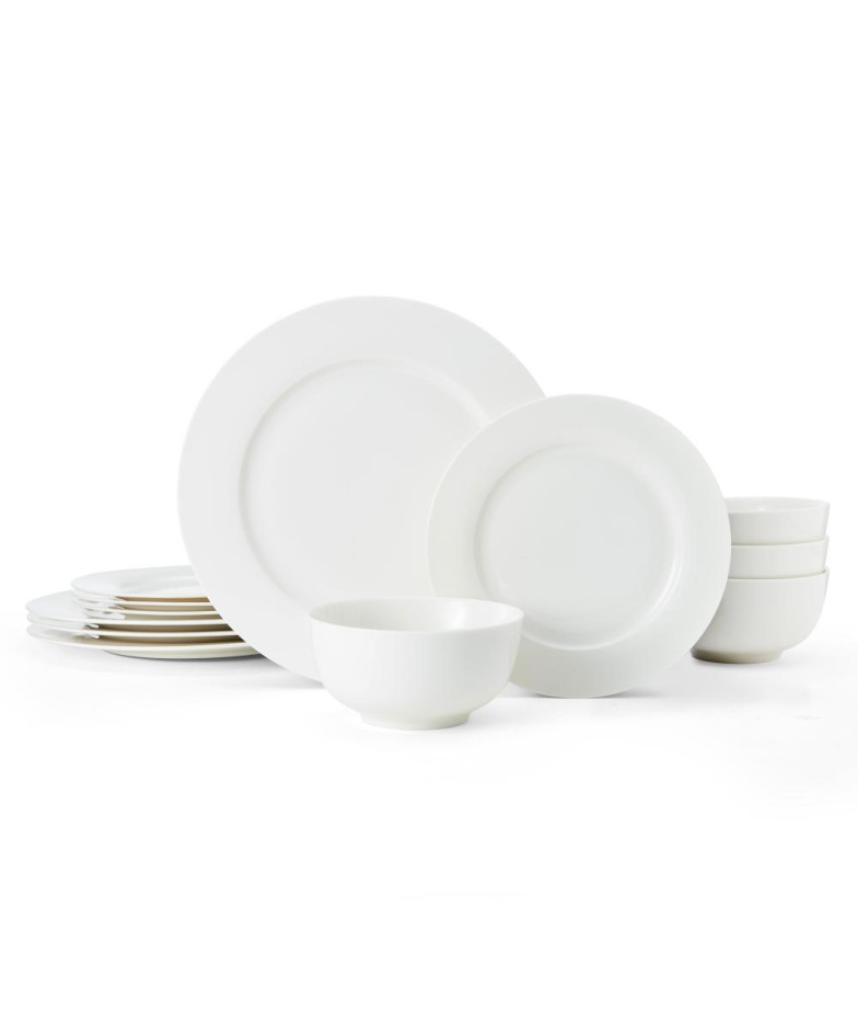 MIKASA EGRET ОБЕДЕННАЯ  SERVĪZE 4PERS, 12PR, БЕЛАЯ , PORCELĀNS, Mikasa