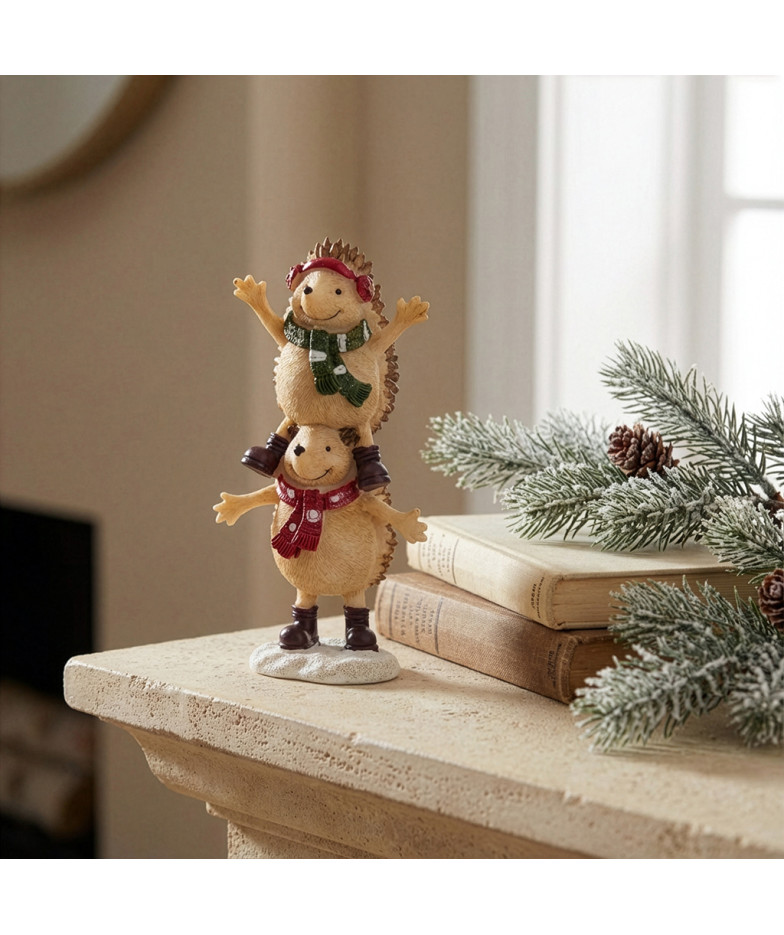 Figurine "Hedgehog friends" 6.5х5х13 cm (polyresin)