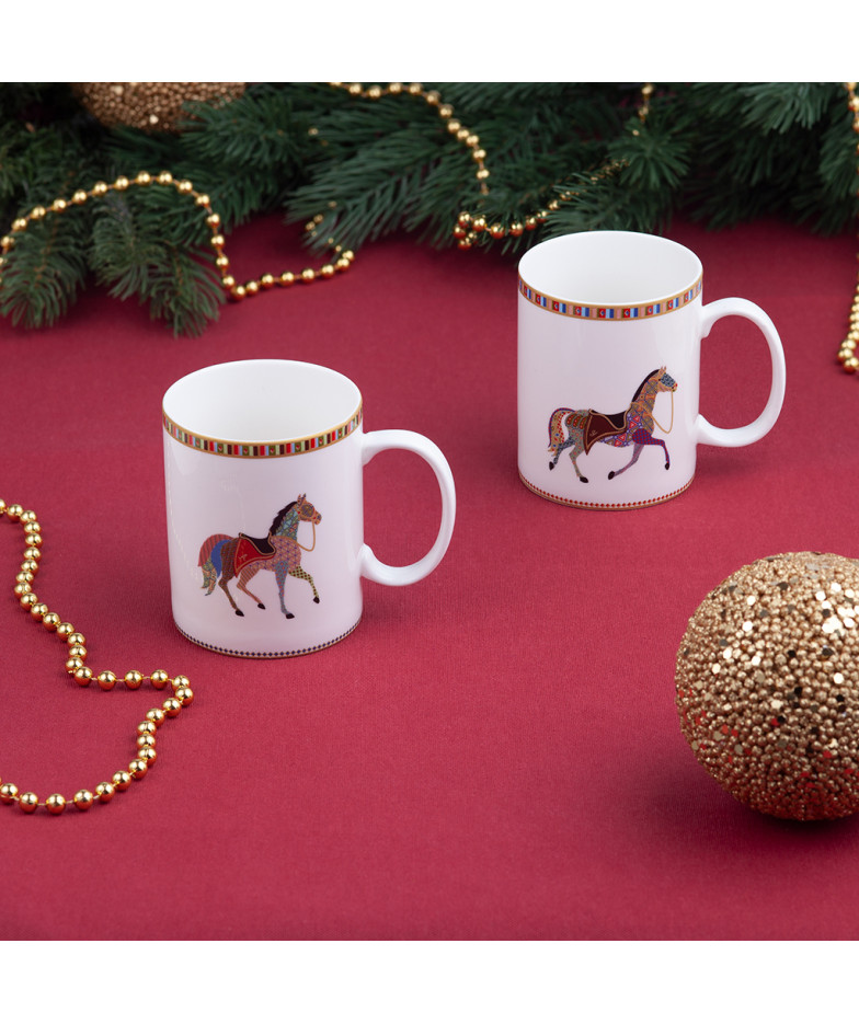 Krūžu komplekts ZIRGS 2 gab.(porcelāns)