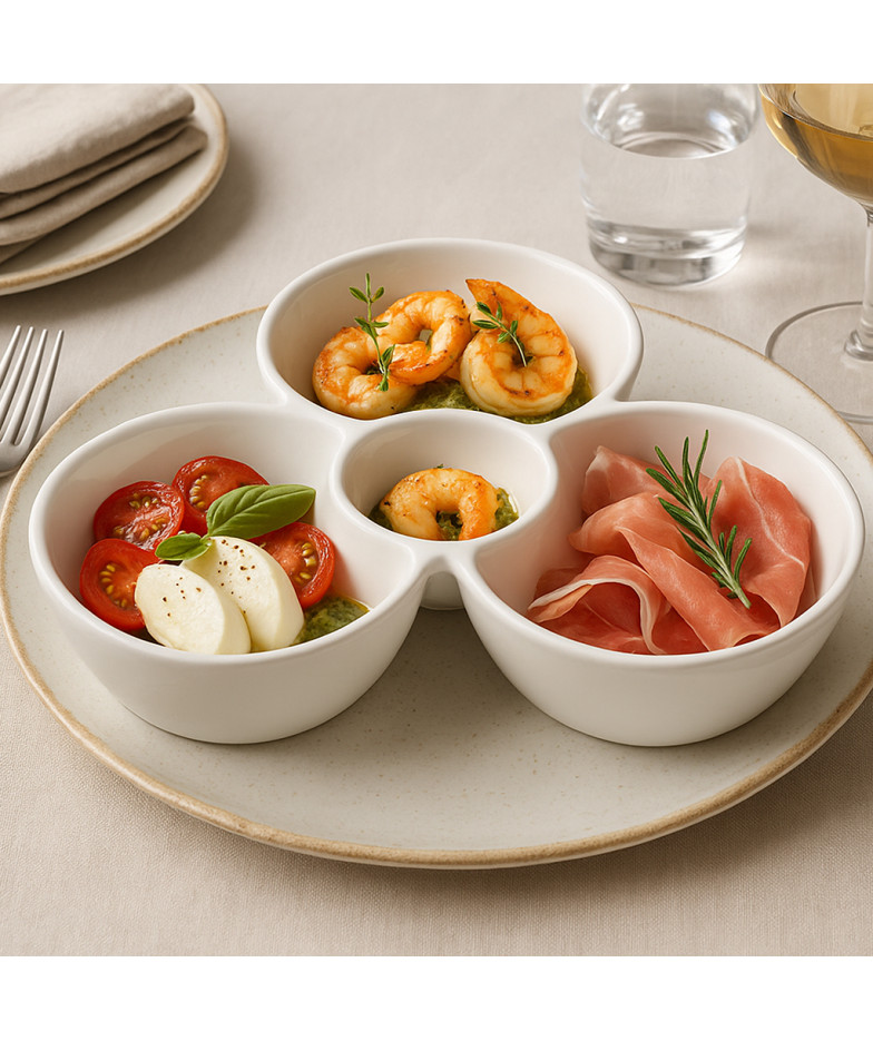 Dalīts šķīvis 25,7x23,8x5 cm (porcelāns)