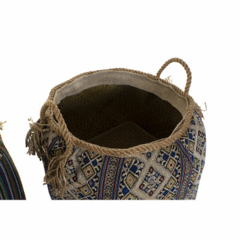 корзина DKD Home Decor Натуральное волокно 41 x 41 x 40 cm Boho (2 штук)