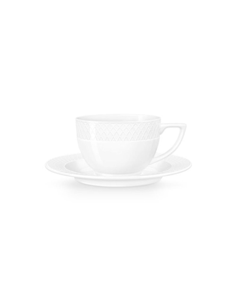 NEW DIAMOND JULIA TASE 170ML, AR APAKŠTASI, BALTA, PORCELĀNS, Wilmax
