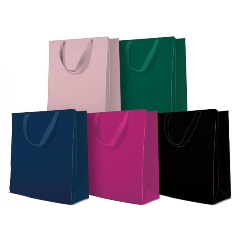 ПОДАРОЧНЫЙ  ПАКЕТ  MEDIUM 20X25X10CM MIX 2 MONOCOLOR, Paw Decor Collection