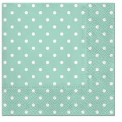 NAPKINS  33X33CM DOTS MINT,...
