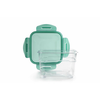 Hermetiška priešpiečių dėžutė Ibili 790415 1,5 L 15,5 x 15,5 x 10 cm Metalinis Plastmasinis