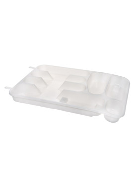 Pla. Sahtli vaheleht 7 sektsiooni 34x26x5cm valge
