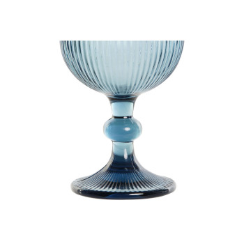 Stiklinių rinkinys DKD Home Decor Mėlyna Stiklas 325 ml
