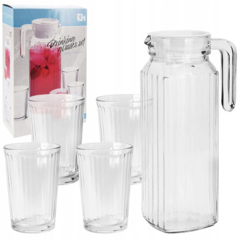 Ąsočio ir stiklinių komplektas Excellent Houseware ye9000500 200 ml 1,1 L 5 Dalys