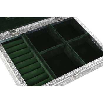 Dėžutė Home ESPRIT Žalia Sidabras Medžio Aliuminis 27,5 x 20 x 5,4 cm,,,