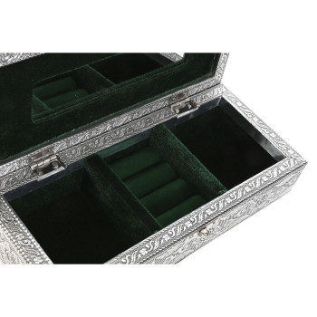 Dėžutė Home ESPRIT Žalia Sidabras Medžio Aliuminis 22,5 x 10 x 6,5 cm,,,
