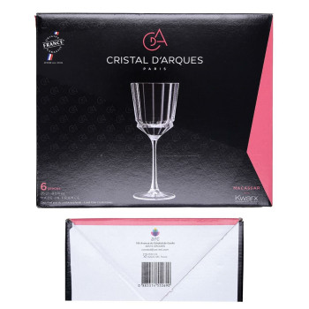 Veiniklaasid Cristal d’Arques Paris 7501612 Läbipaistev Klaas 250 ml (6 Tükid, osad)