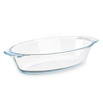 Pasniegšanas Plate Vivalto T7-07 Caurspīdīgs Borosilikāta glāze 700 ml 23,6 x 5,3 x 13 cm Ar rokturiem (18 gb.)