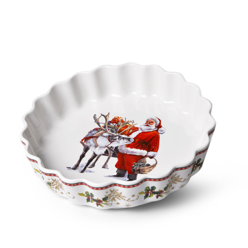 Apaļš trauks cepšanai CHRISTMAS 24,6 cm (porcelāns)