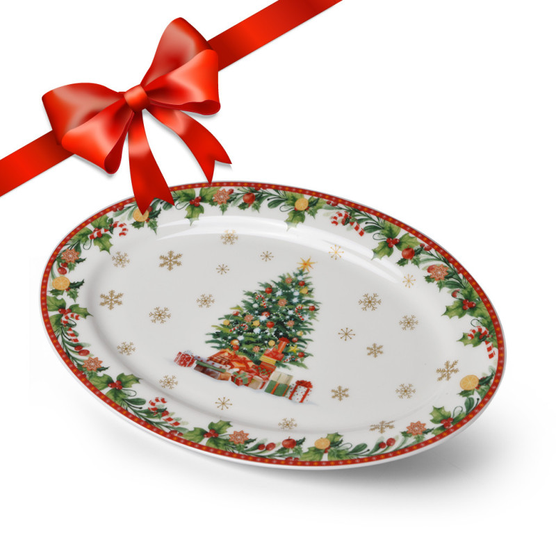Oval plate NEW YEAR 30.8x21.2 cm (new bone china)