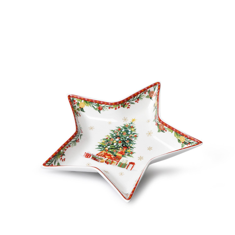 Šķīvis zvaigznes formā NEW YEAR 19x15,5 cm (porcelāns)