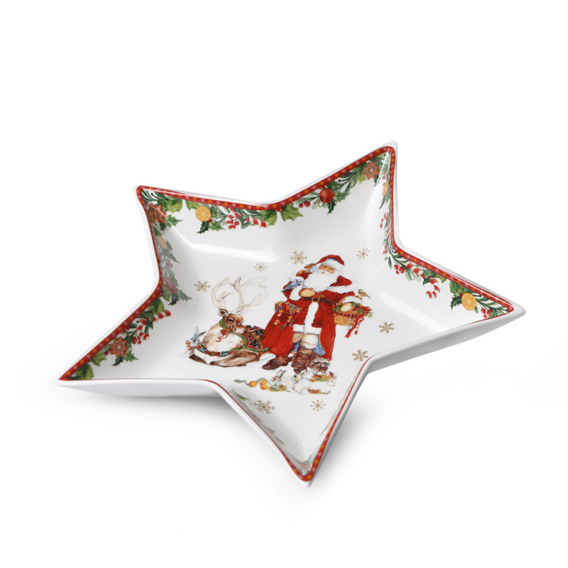 Star shape dish NEW YEAR 26x21 cm (new bone china)