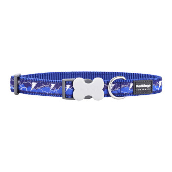 Dog collar Red Dingo STYLE LIGHTNING Navy Blue,,,