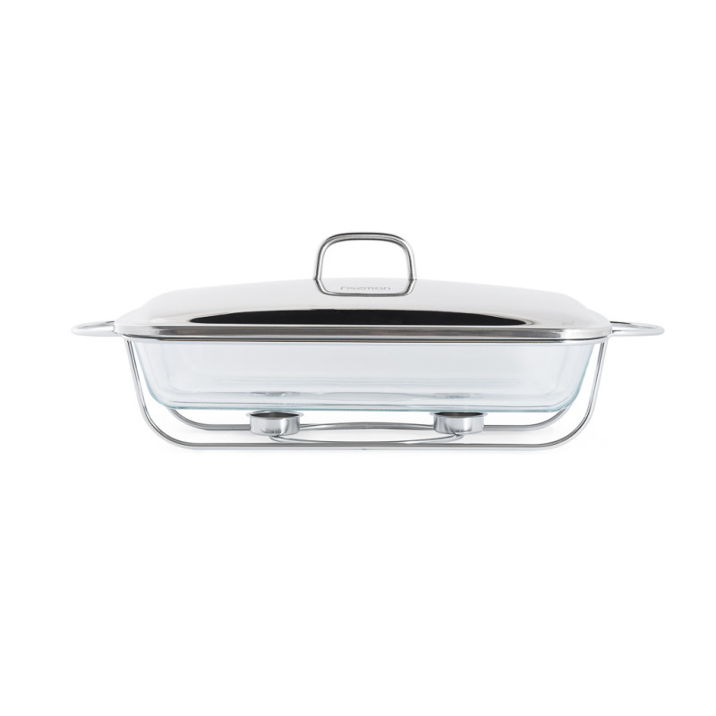 Rectangular chafing dish 39.5x24x6.5 cm / 4.0 LTR (heat resistant glass)