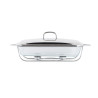 Rectangular chafing dish 39.5x24x6.5 cm / 4.0 LTR (heat resistant glass)
