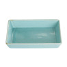 SEASONS TURQUOISE taisnstūrveida šķīvis ar malām 16x11cm, Porland