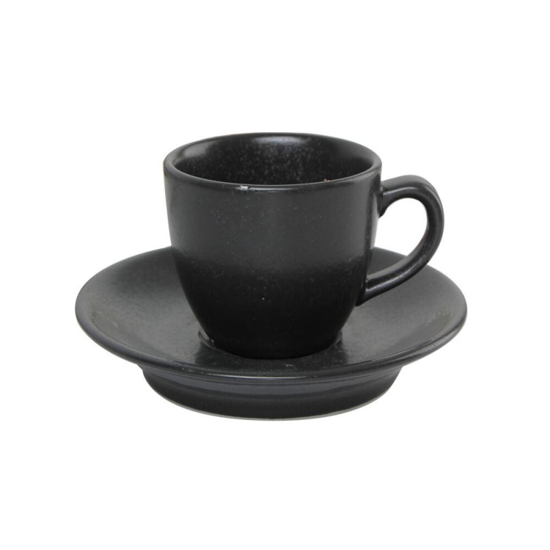 SEASONS black  Cup  ar saucer 80ml, Porland
