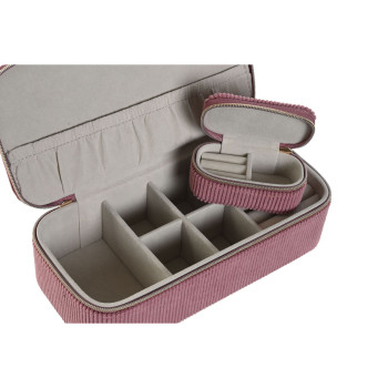 Dėžutė Home ESPRIT Kreminė Rožinė 20,5 x 10 x 6 cm (2 Dalys),,,