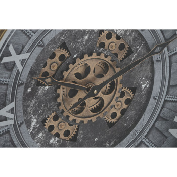 Wall Clock Home ESPRIT Black Golden Crystal Iron 60 x 9 x 80 cm,,,