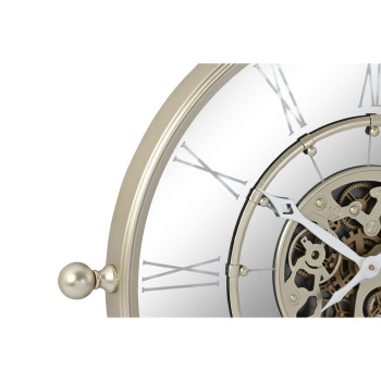 Wall Clock Home ESPRIT Champagne Iron Mirror 67 x 8 x 67 cm,,,