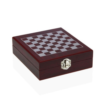 Vyno Aksesuarų Rinkinį Versa Šaškės Stiklas ABS Medžio MDF 16,8 x 5,1 x 14,78 cm