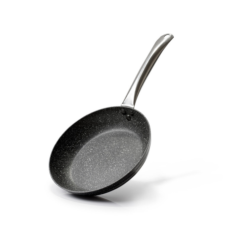 Frying pan ELBRUS STONE 20x4,5 cm with induction bottom (aluminium with non-stick coating)