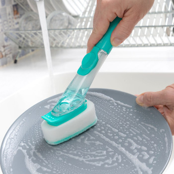 Scourer Brush with Handle and Soap Dispenser Cleasy InnovaGoods,,,,