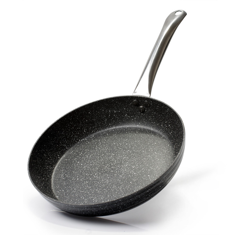 Frying pan ELBRUS STONE 28x5,7 cm with induction bottom (aluminium with non-stick coating)