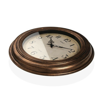 Wall Clock Versa Antique Golden Plastic 4,5 x 51 x 51 cm,,,