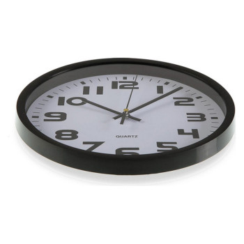 Wall Clock Versa Black Plastic 3,8 x 25 x 25 cm,,,