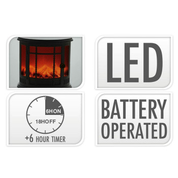 Jõuluehe Lifetime Valge Kamin 25 x 12,5 x 30 cm LED Kerge,,,