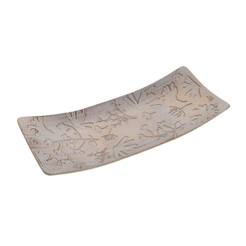 Lauakaunistus Versa Kuldne Puit MDF 16 x 4,5 x 38,5 cm Kwiaty,,,