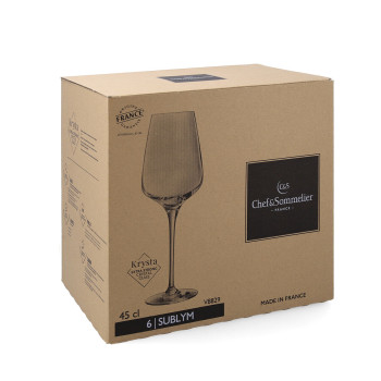 Glāžu Komplekts Chef&Sommelier Sublym Eco Caurspīdīgs Stikls 450 ml (6 gb.)
